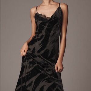 Anthropologie Cowl-Neck Slip Dress